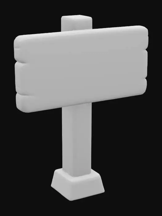 3D model for Wooden Sign
