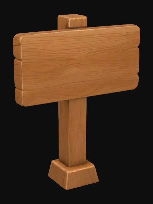 3D model for Wooden Sign