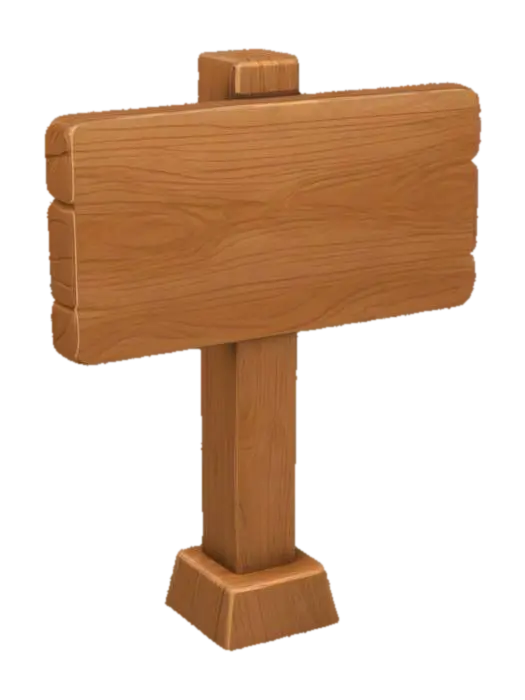 Modelong 3D na Wooden Sign - Vintage, ginawa ng AI