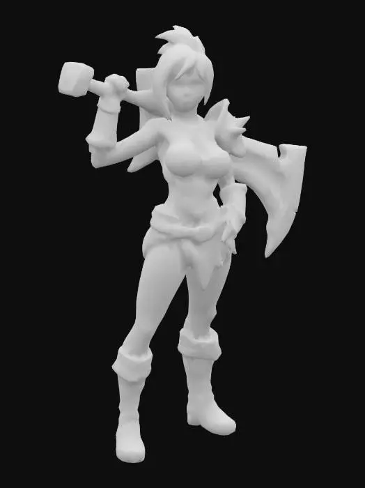3D model for Warrior Stance