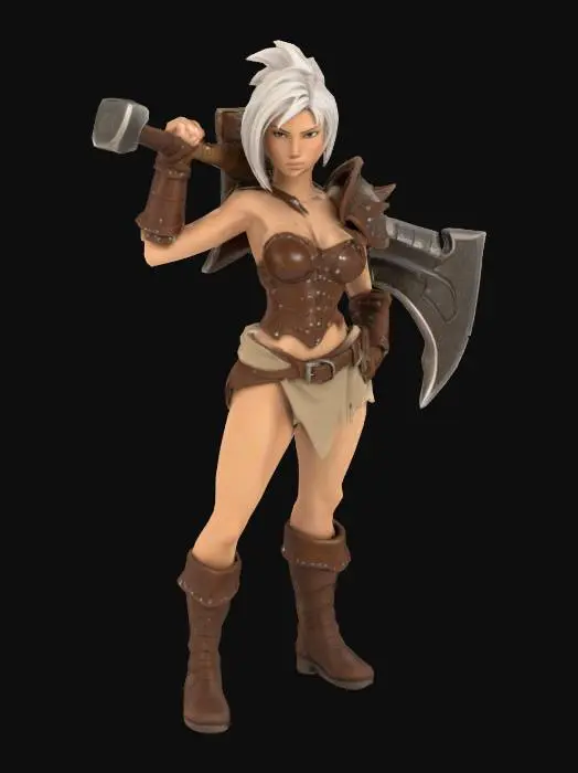 3D model for Warrior Stance