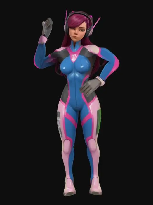 3D model for Gamer Girl