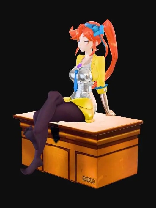 3D model for Anime Character on Desk