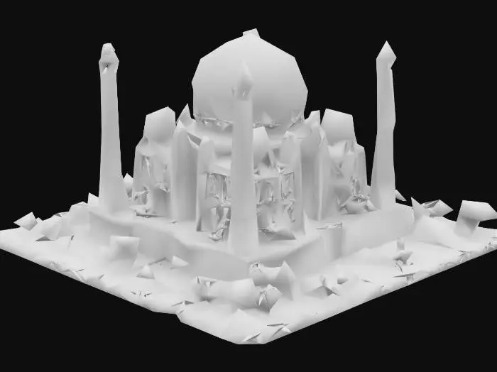 3D model for [India]Fruit Taj Mahal bit of cartoon style
