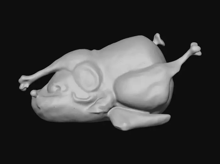 3D model for a roasted and carved turkey with a poisoned stuffing inside
#Thanksgiving#