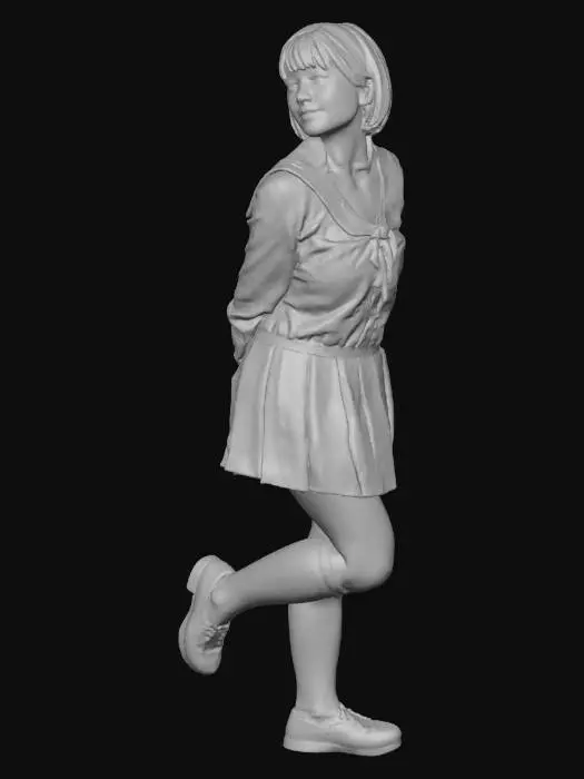 3D model for Student in Uniform Stroll