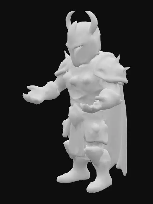 3D model for Cartoon warrior inspired by Judge Dredd, very muscular and imposing, wearing black, red and gold armor, holding a massive oversized gun in one hand, T-pose, stylized proportions, detailed but cartoon textures, heroic and intimidating look., #PBR#