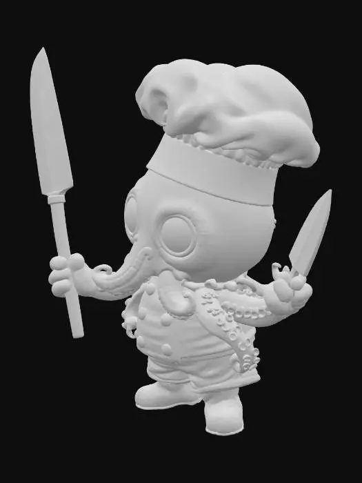 3D model for Chef Squidmaster, #food#