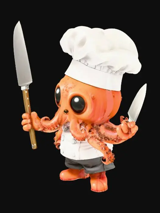 3D model for Chef Squidmaster, #food#