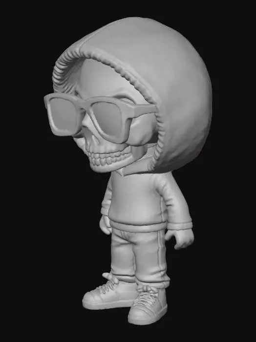 3D model for Skater Skull Figurine