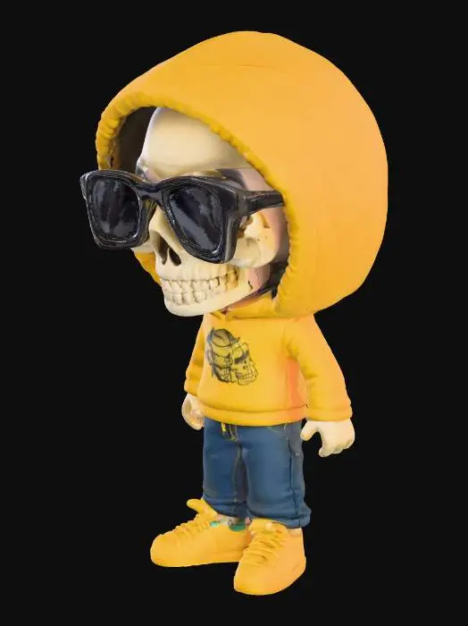 3D model for Skater Skull Figurine
