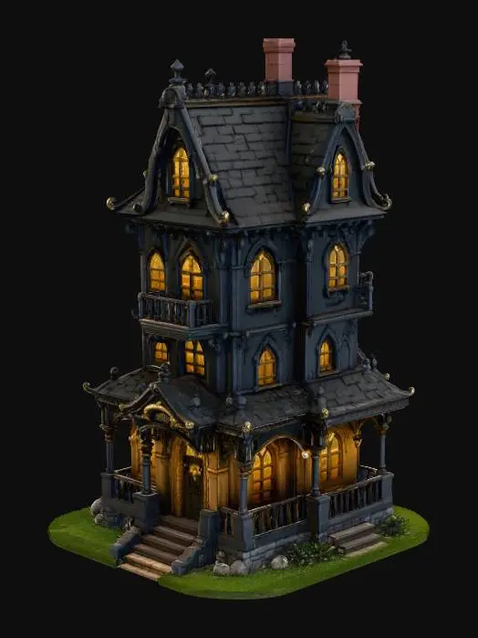 3D model for Haunted Victorian Manor