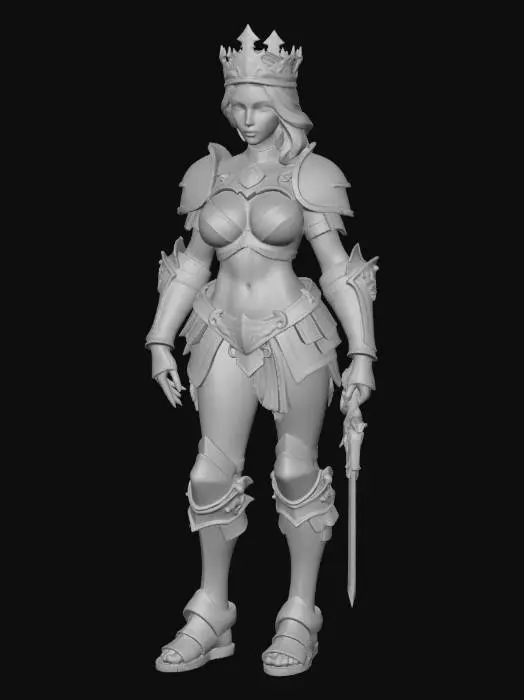 3D model for Auric Crowned Warrior