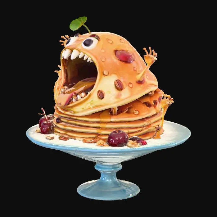 3D model for Pancake Monster Feast, #food#