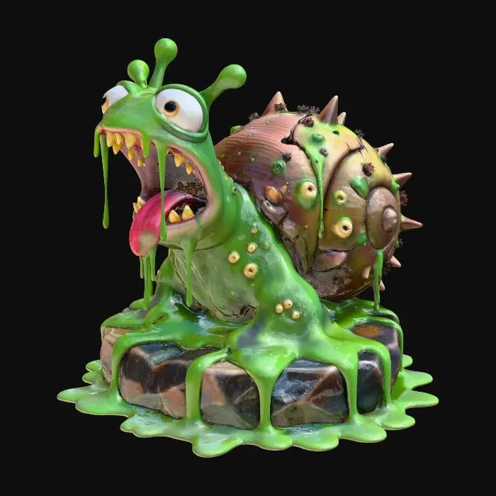 3D model for Slime Snail Monster
