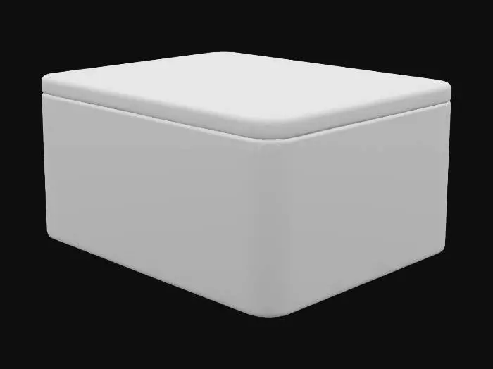 3D model for Una scatola con angoli smussati e arrotondati perfettamente, 
lunga 50mm e larga 30 mm, alta 15mm,  cava all'interno, spessore delle pareti 5mm, la scatola