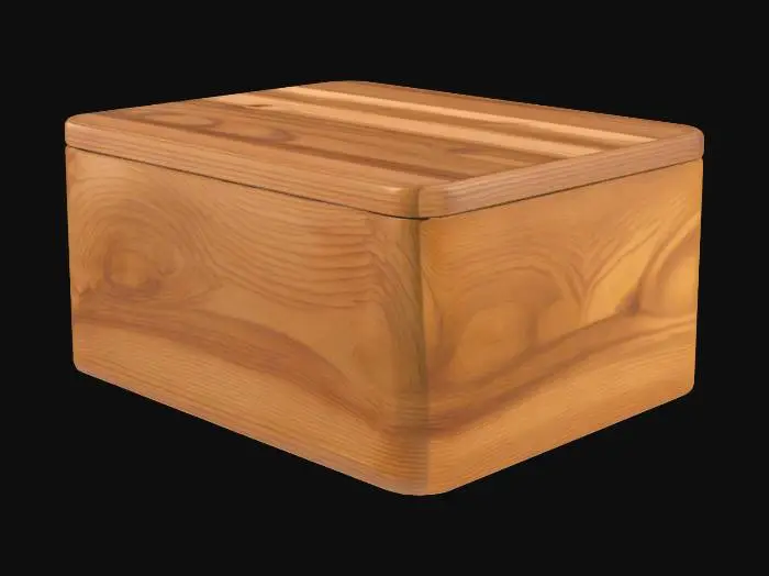 3D model for Una scatola con angoli smussati e arrotondati perfettamente, 
lunga 50mm e larga 30 mm, alta 15mm,  cava all'interno, spessore delle pareti 5mm, la scatola