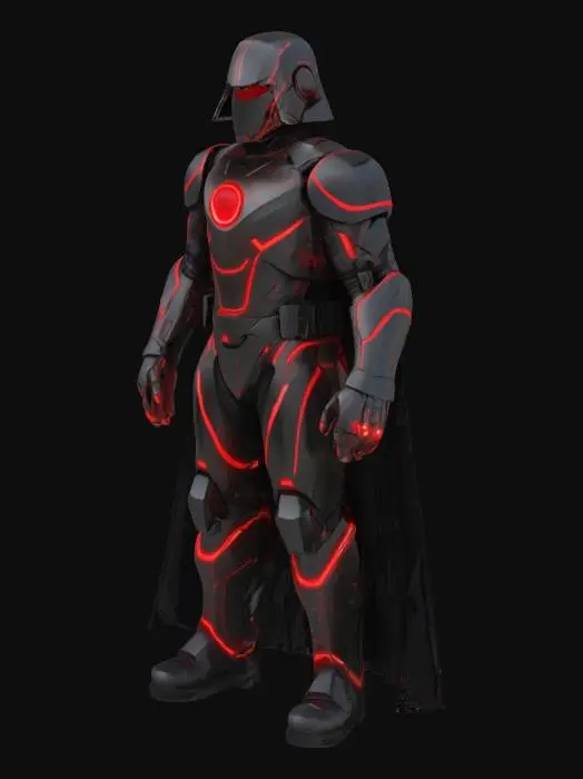 3D model for Darth Vader helmet sleek futuristic 