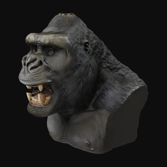 3D model for Gorilla Roar Sculpture
