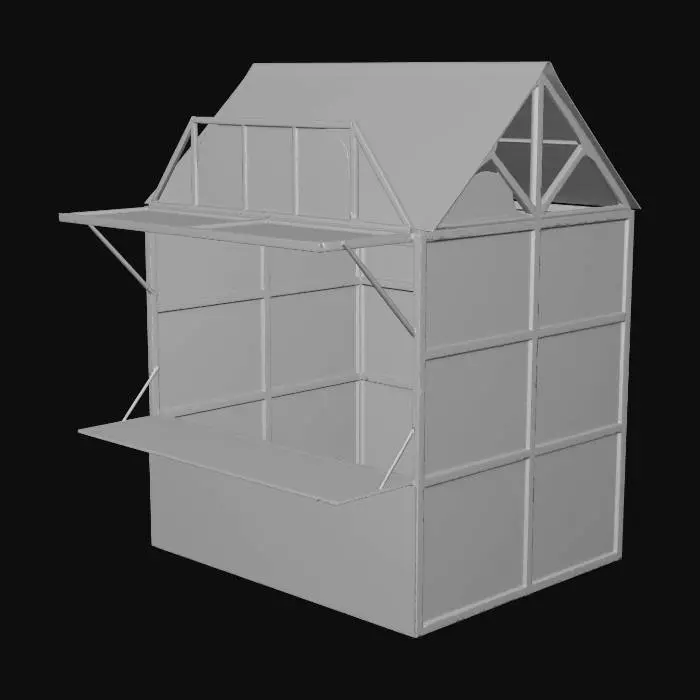 3D model for Miniature Wooden Greenhouse