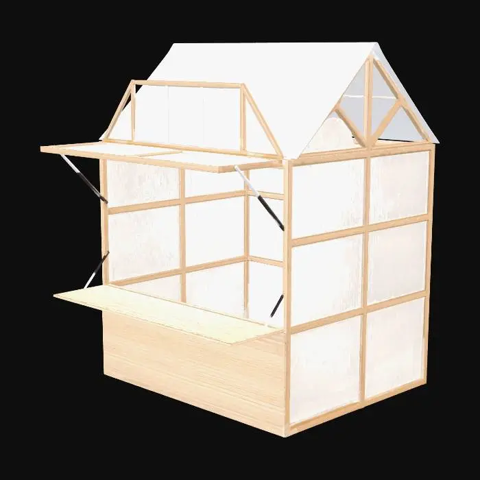 3D model for Miniature Wooden Greenhouse