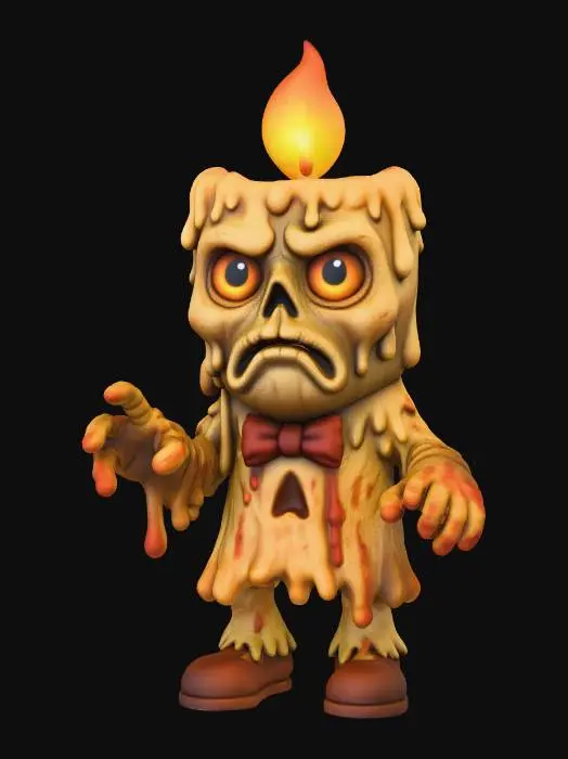 3D model for Candle Monster, #Halloween2025#