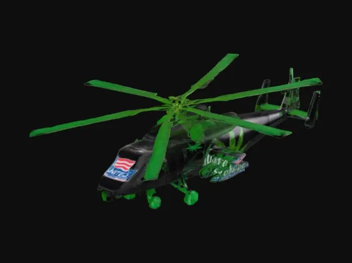 3D model for USA Army BlackHawk Helicopter
