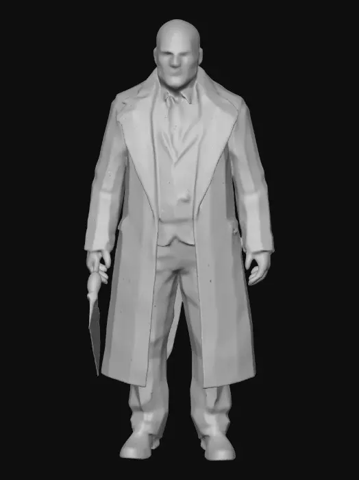 3D model for A scary and creepy psychiatrist, full of blood and deformed, made up by a schizophrenic's twisted mind