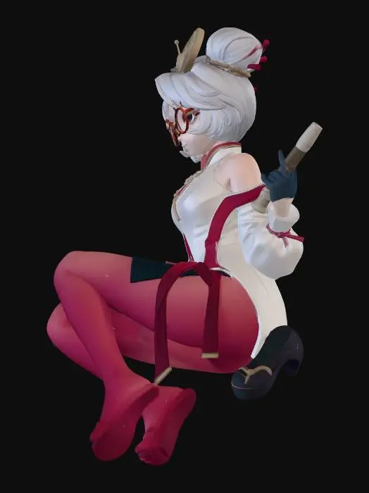 3D model for Crimson Scholar in White