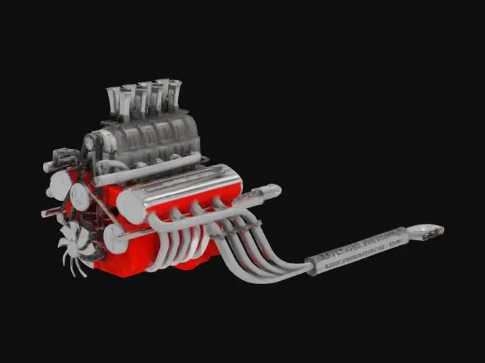 3D model for v8_hot_rod_engine