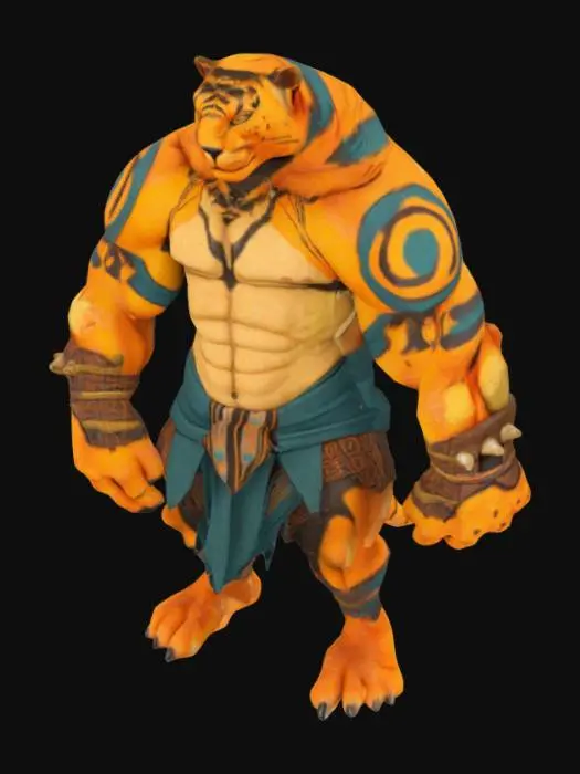 3D model for Feline Warrior