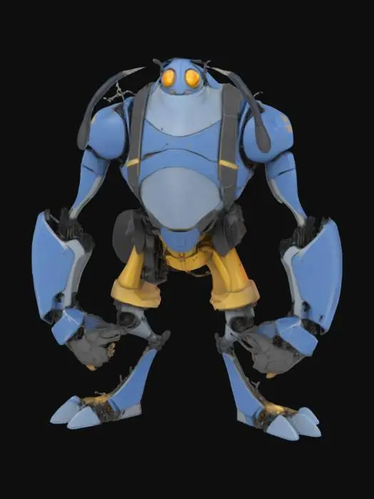 3D model for Mecha Cricket Warrior