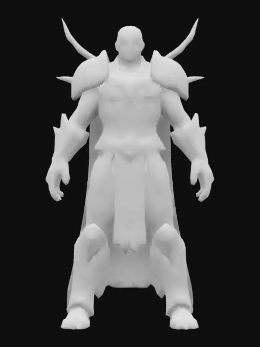 3D model for Pantheon league of legends
, Game Assets, Highly Detailed, Ultra Realistic, Symmetrical Body, A-pose, Full Body, ARMS AWAY FROM THE BODY , detailed face , no hair , no fur , game , no gun , no gun holder , no belt , no coat   ,  