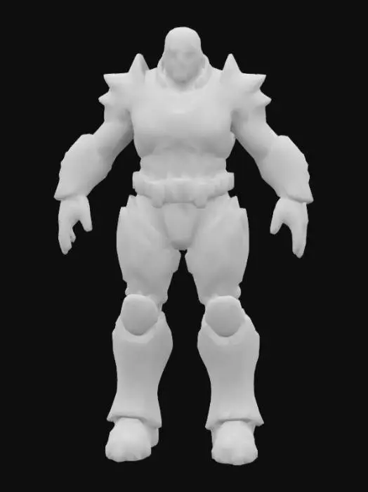 3D model for Doom Slayer armor character from Doom  , Game Assets, Highly Detailed, Ultra Realistic, Body, A-pose, Full Body, ARMS AWAY FROM THE BODY , detailed face , no hair , no fur , game , no gun , the Praetor Suit  ,  doom Helmet , doom Gauntlets, The armor typically has a dark, metallic color palette, often with touches of red, gold, or green that suggest both ancient power and advanced technology 