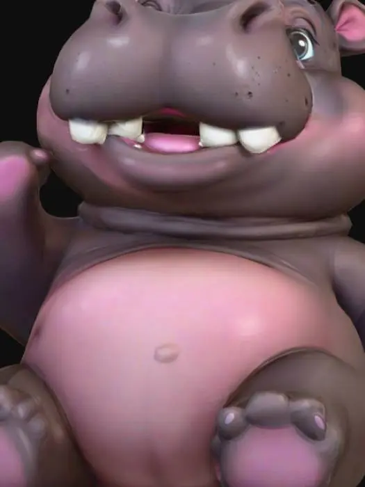 3D model for Baby Hippo Smiles