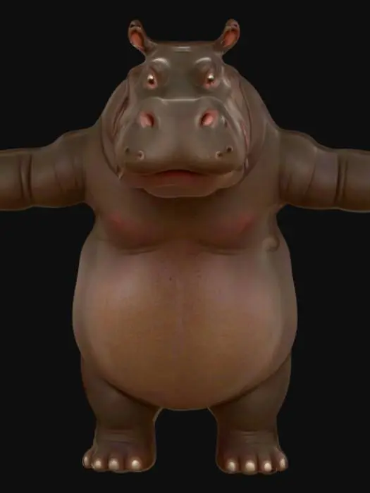 3D model for Armored Hippo Guardian