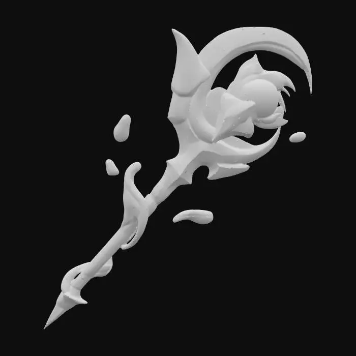 3D model for Celestial Crescent Staff