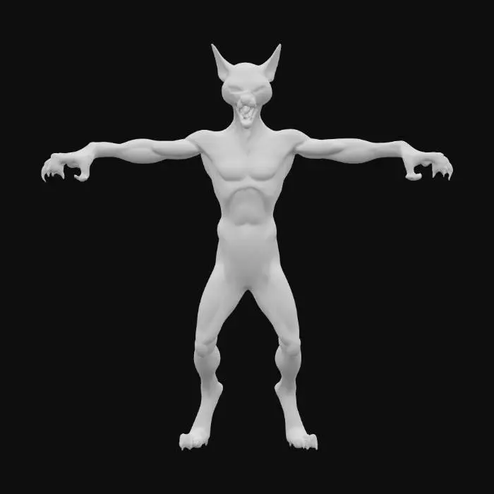 3D model for Sphnix cat humaniod