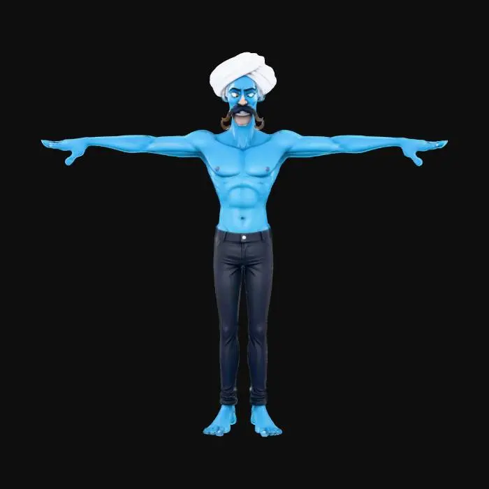 3D model for Blue Genie Man