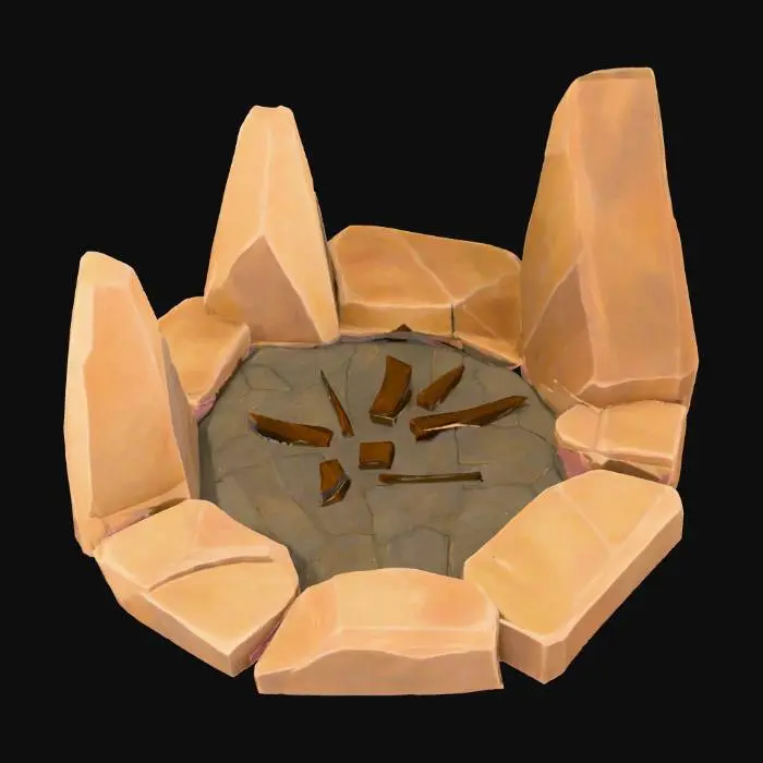 3D model for Campfire Setup