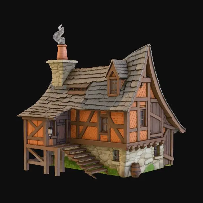 3D model for Rustic Cottage Retreat