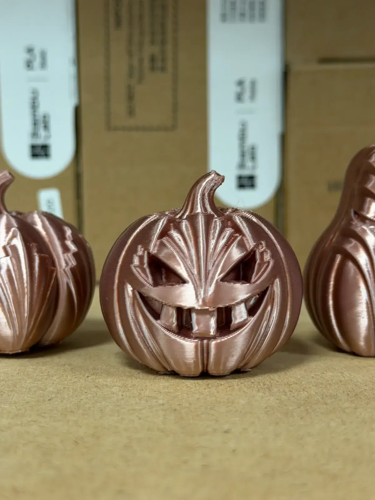 Art Deco Halloween Trio 3D print file — real print photo by Lyn Davies
