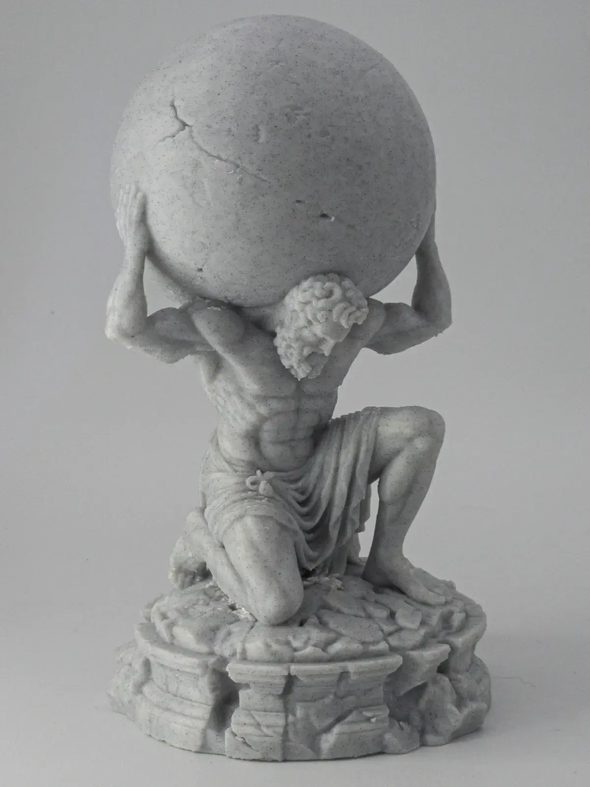Atlas Carrying the World 3D print file — real print photo by John Sirard