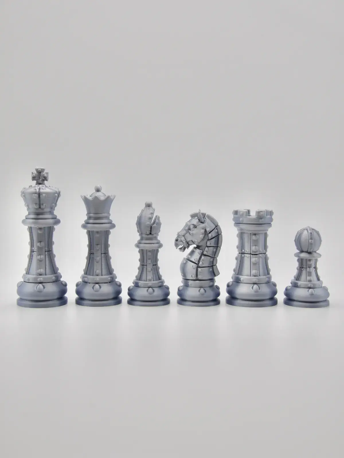 Bolts of the Forge – Industrial Staunton Chess Set 3D print file — real print photo by Neal Mackey