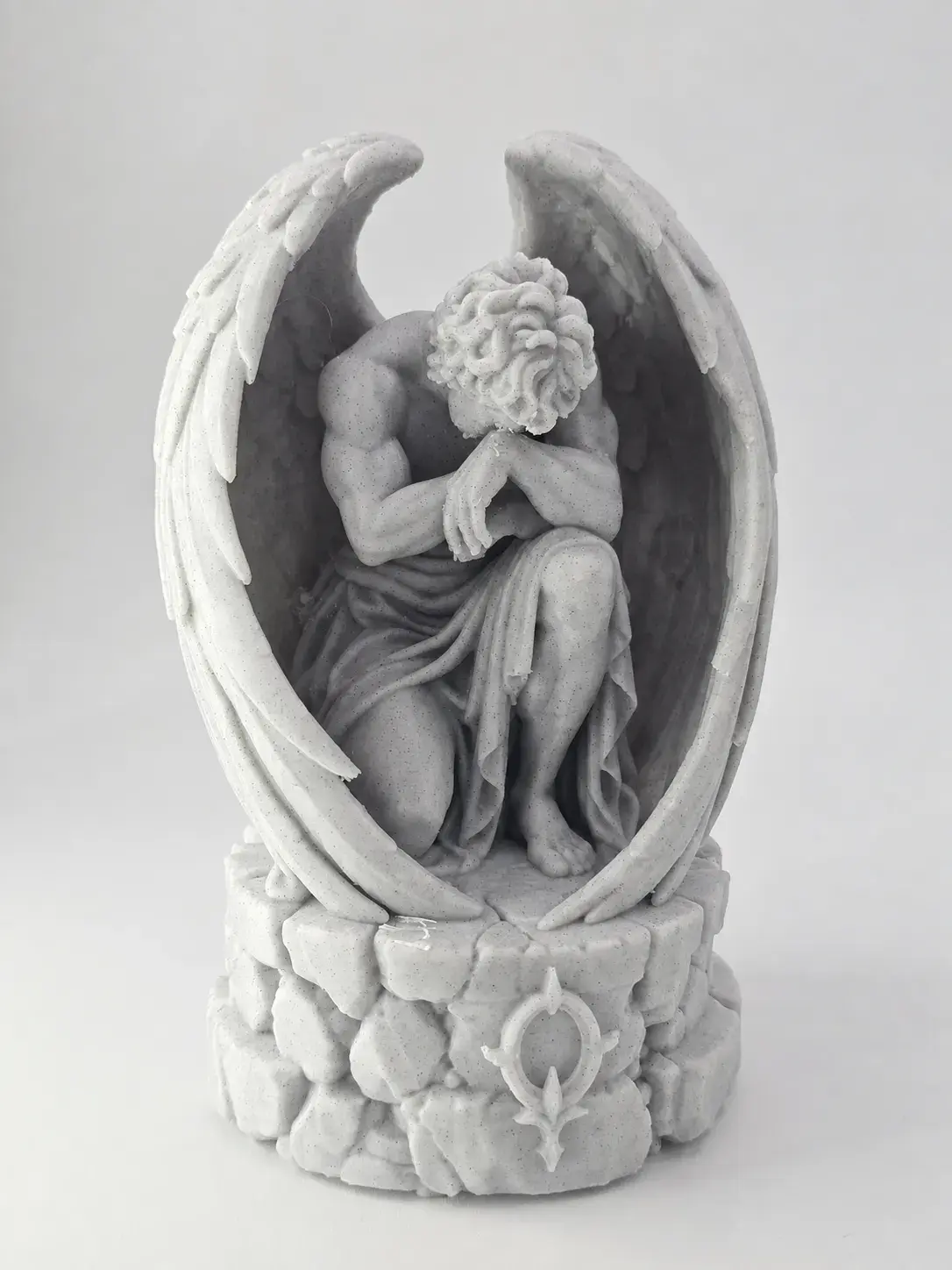 Fallen Angel 3D print file — real print photo by John Sirard