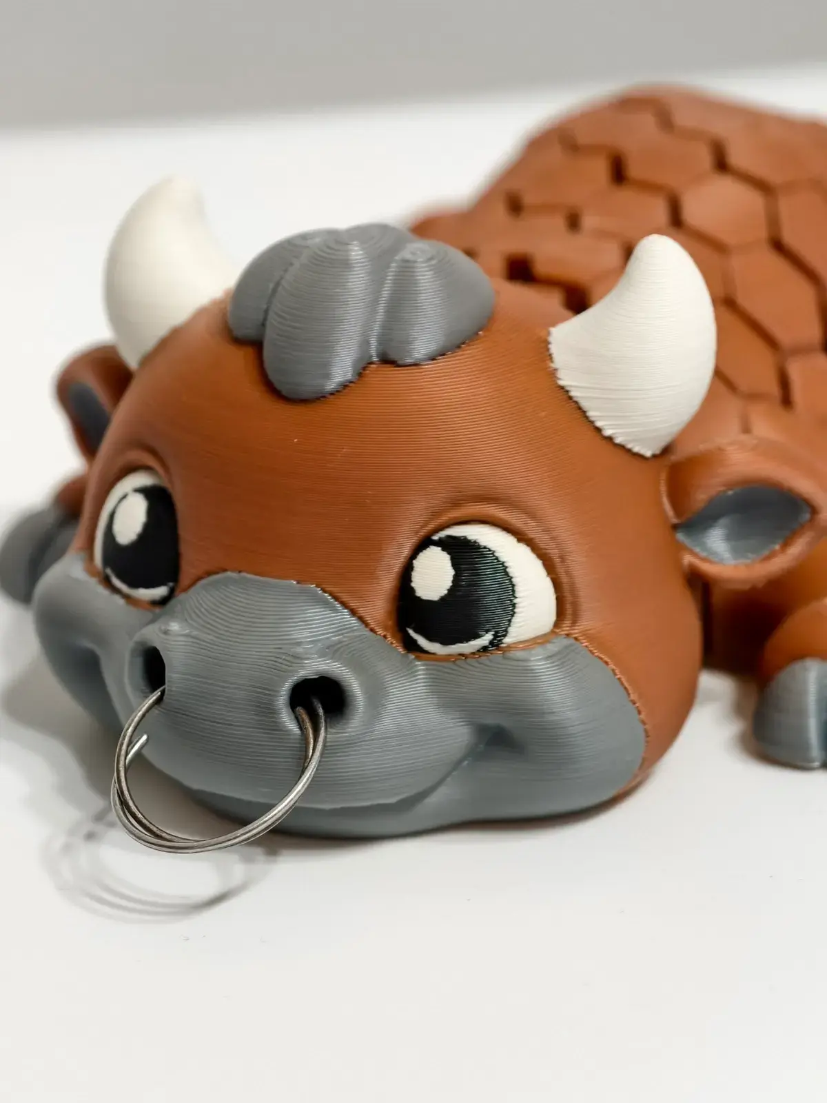 Flexi Bull Backpack Charm 3D print file — real print photo by Rafał Tomczuk