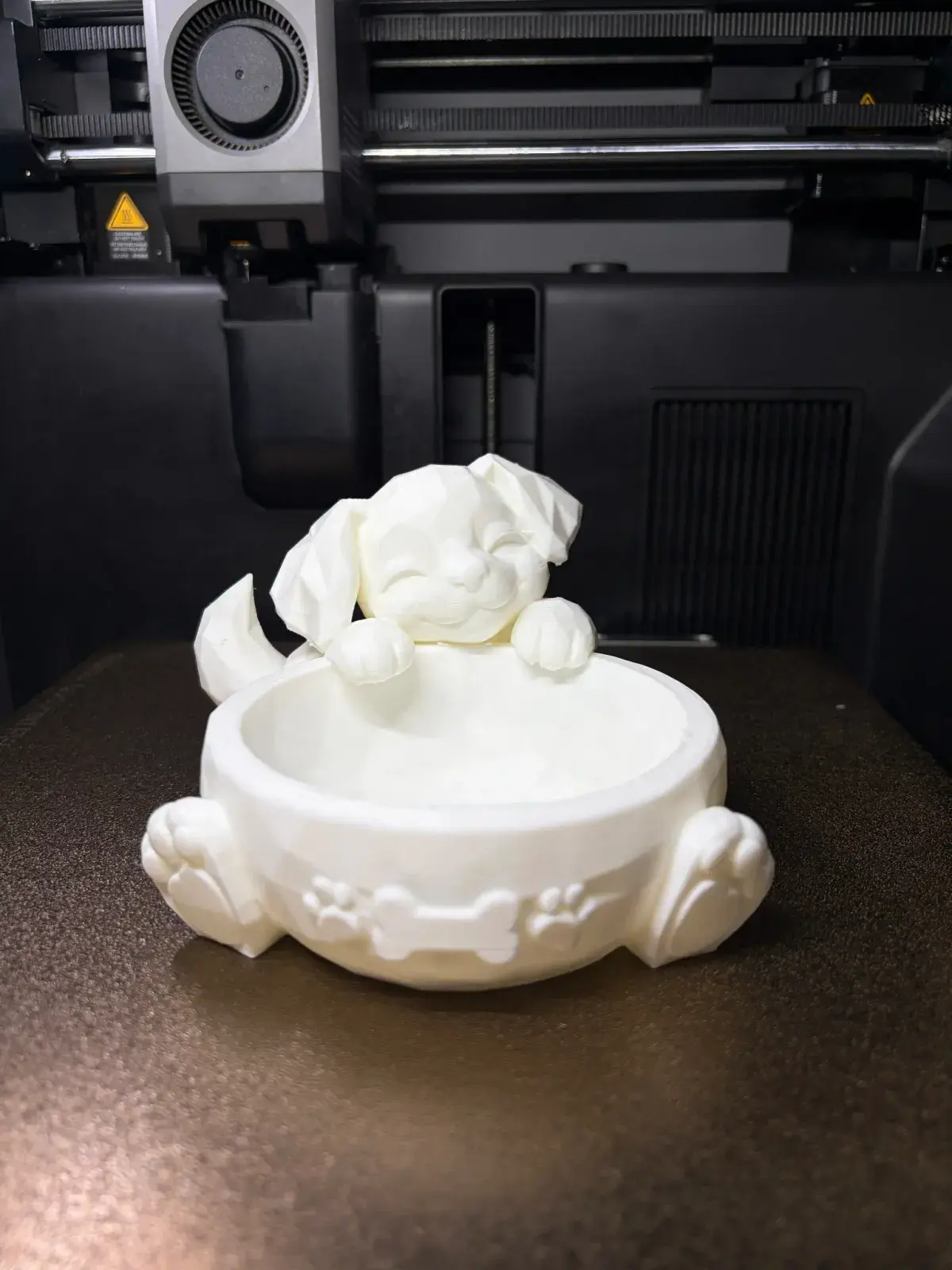 Cute Puppy Candy Bowl 3D print file — real print photo by David Kubina