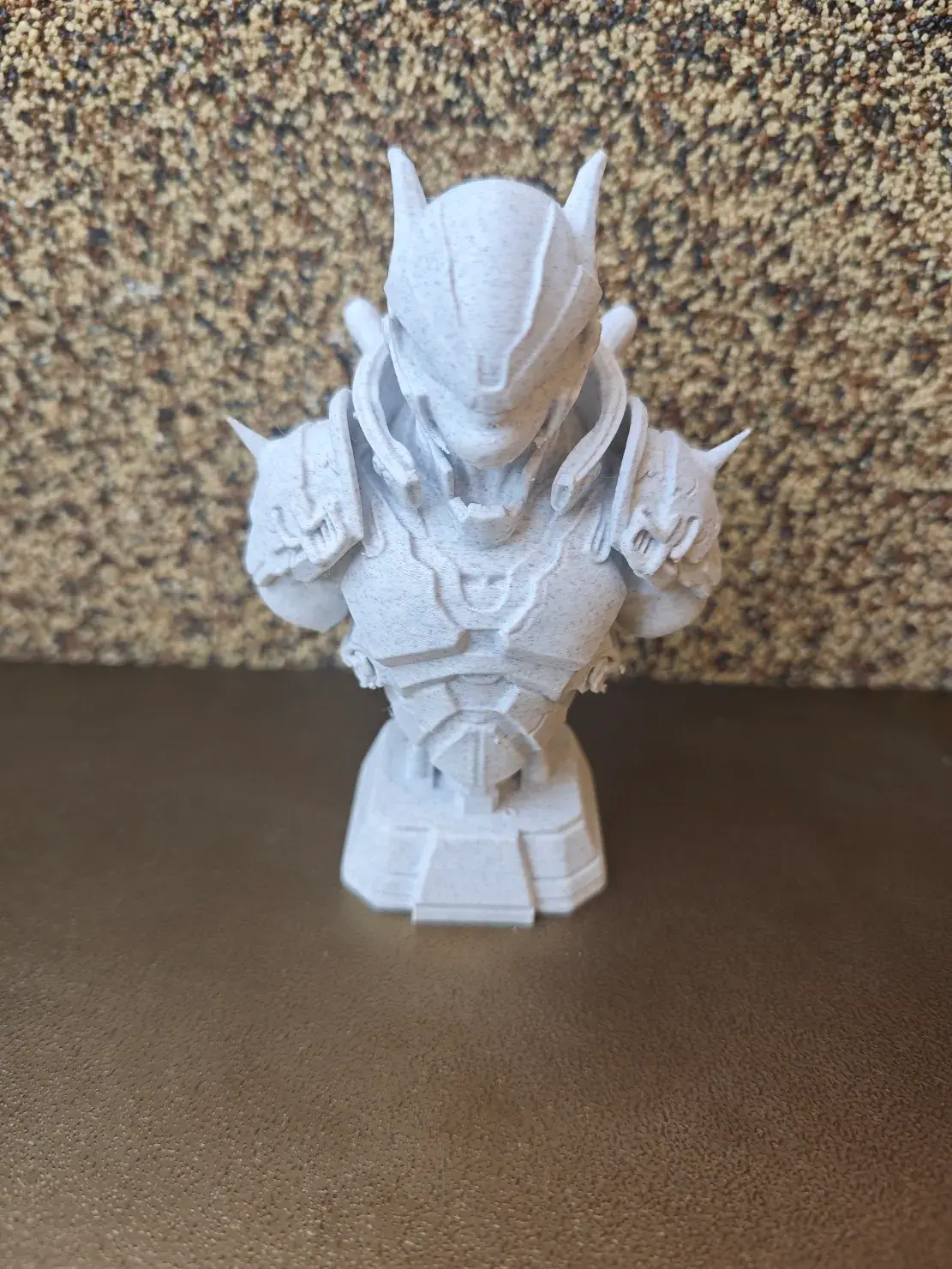 Sci-Fi Armored Cyborg Bust 3D print file — real print photo by Swotar