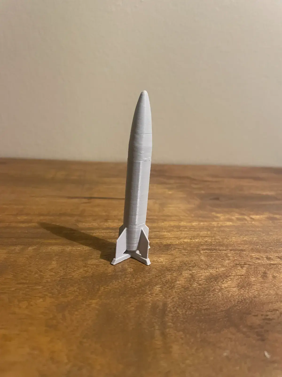 Wargaming Ballistic Missile 3D print file — real print photo by Mark Fenti