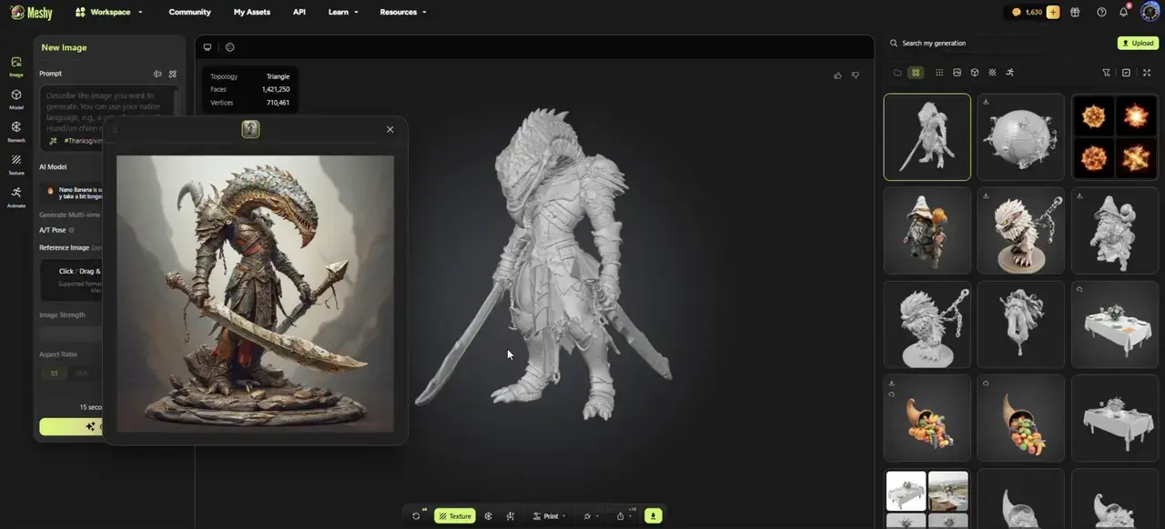 meshy-ai-3d-model-dragonblade-sentinel-3d-generation